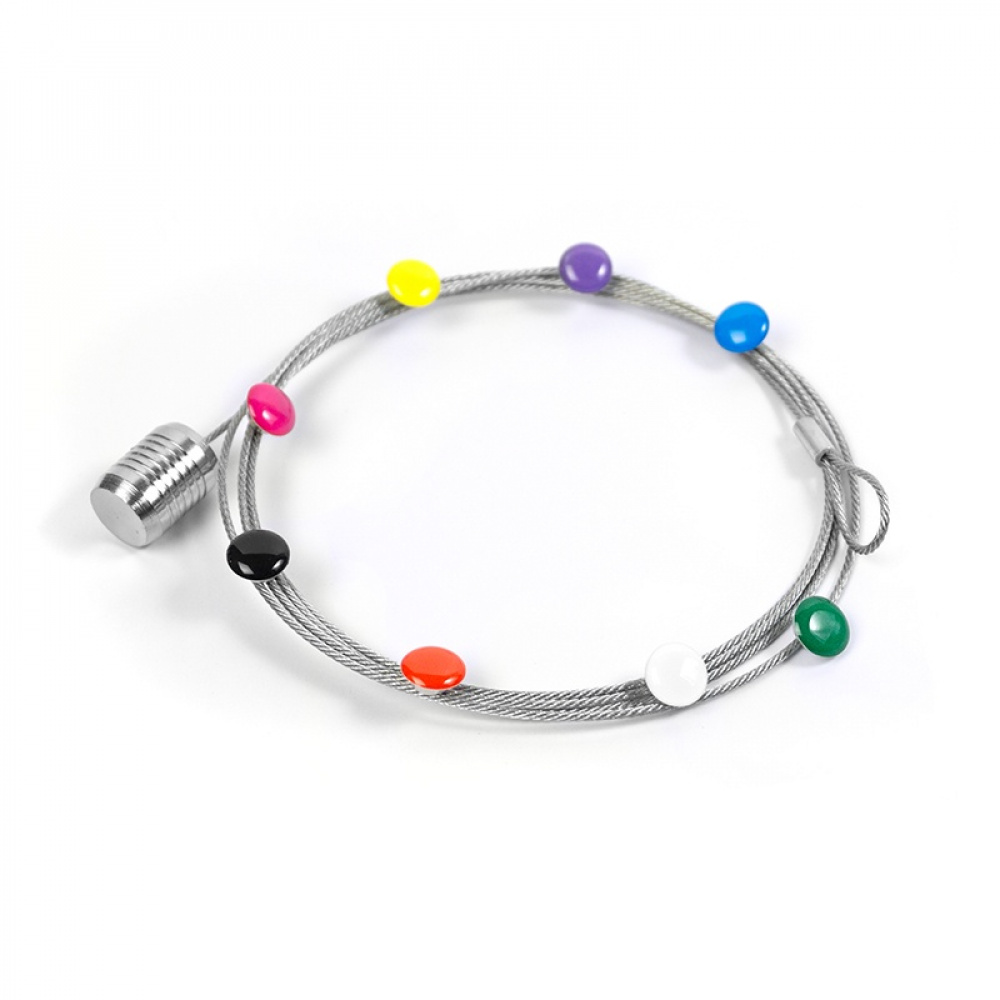 Magnetisk Korthållare med 8 magneter, Lodrät, DOTS PHOTO WIRE, H 150 cm, Mix i gruppen Förvaring / Magneter och självhäftande / Magnetförvaring hos SmartaSaker.se (42047)