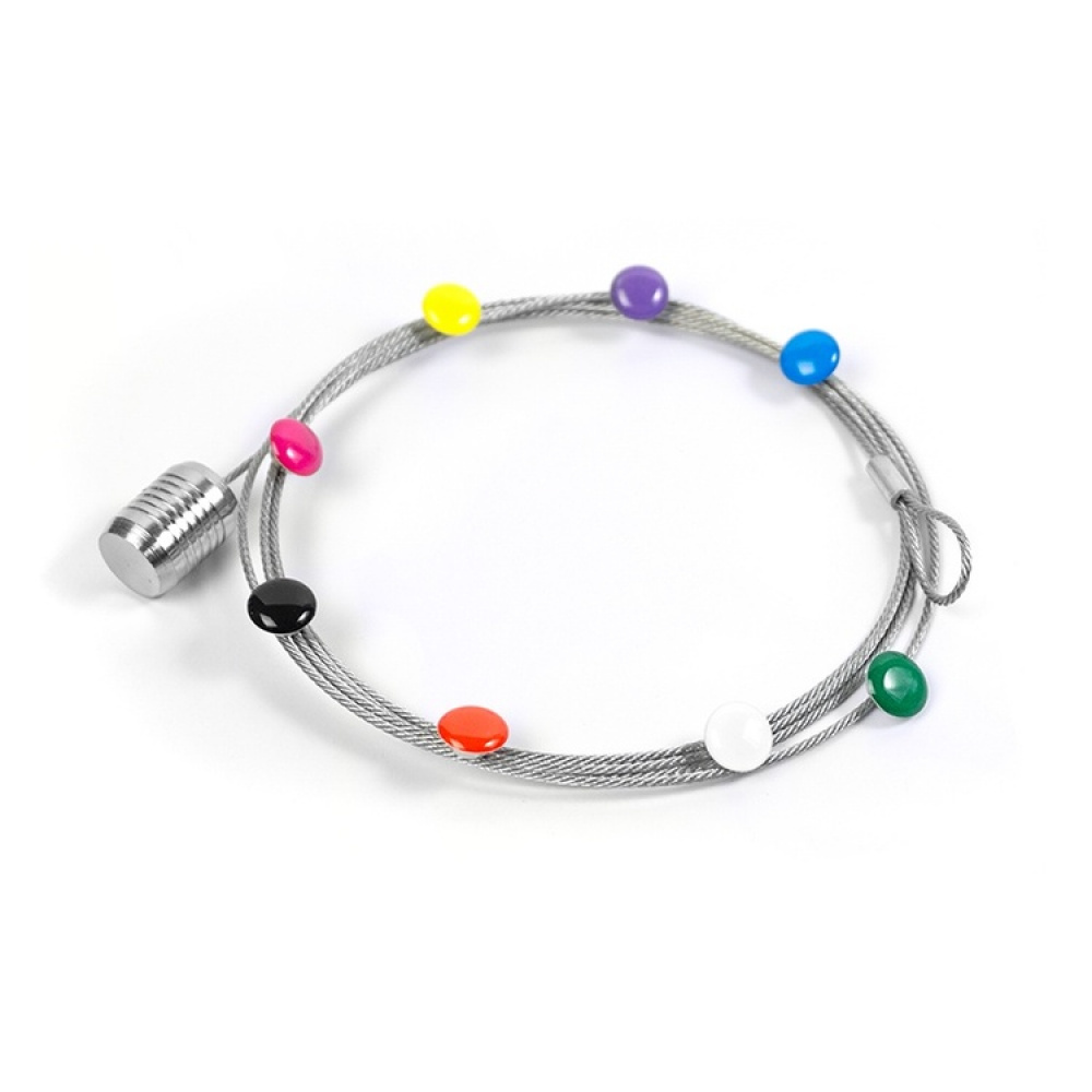 Magnetisk Korthållare med 8 magneter, Lodrät, DOTS PHOTO WIRE, H 150 cm, Mix i gruppen Förvaring / Magneter och självhäftande / Magnetförvaring hos SmartaSaker.se (42047)