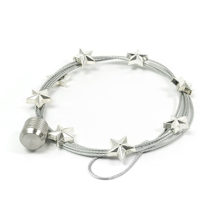 Magnetisk korthållare med 8 stjärnmagneter, Lodrät, STAR PHOTO WIRE, H 150 cm, Silver i gruppen Förvaring / Magneter och självhäftande / Magnetförvaring hos SmartaSaker.se (42049)