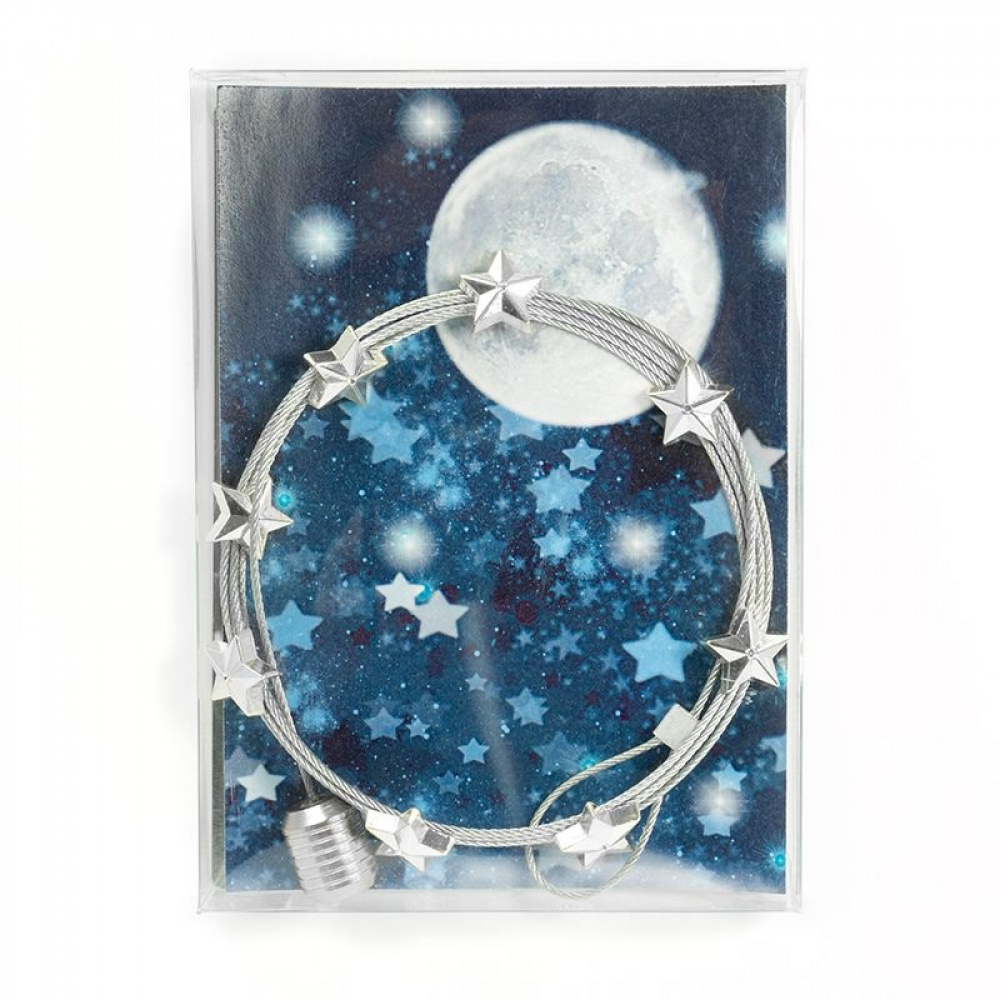 Magnetisk korthållare med 8 stjärnmagneter, Lodrät, STAR PHOTO WIRE, H 150 cm, Silver i gruppen Förvaring / Magneter och självhäftande / Magnetförvaring hos SmartaSaker.se (42049)