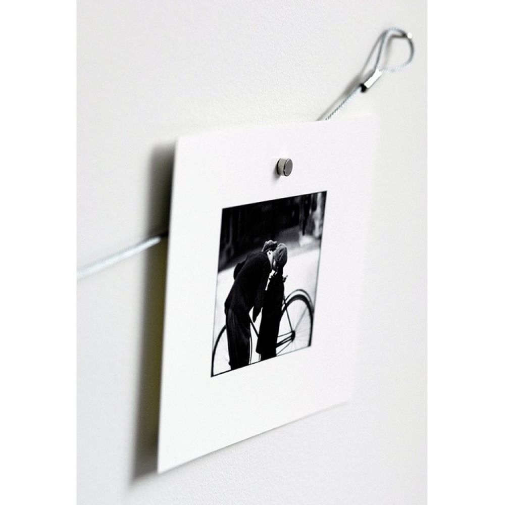 Magnetisk korthållare, Med öglor, Vågrät, STEELY DAN VARIO, 200 cm, Silver i gruppen Förvaring / Magneter och självhäftande / Magnetförvaring hos SmartaSaker.se (42052)