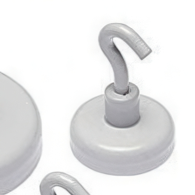 Magnetisk krok platt, Superstark - 3,5 kg, SMALL POWER HOOK, Ø 2,5 cm i gruppen Förvaring / Magneter och självhäftande / Magnetkrokar hos SmartaSaker.se (42055)