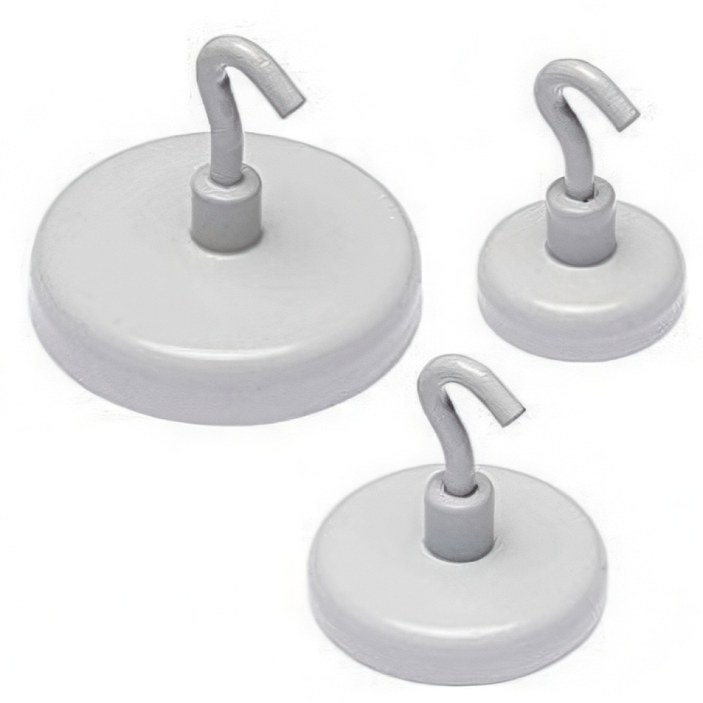 Magnetisk krok platt, Superstark - 8 kg, MEDIUM POWER HOOK, Ø 3,6 cm i gruppen Förvaring / Magneter och självhäftande / Magnetkrokar hos SmartaSaker.se (42056)