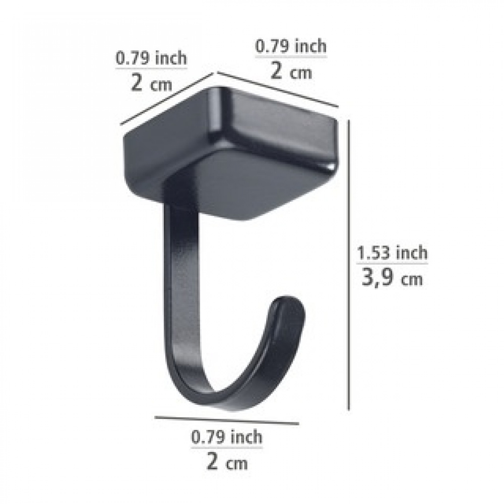 Magnetiska krokar, 6 st, JET UNDER SHELF, 2 x 2 x H 3,9 cm, Svarta i gruppen Förvaring / Magneter och självhäftande / Magnetkrokar hos SmartaSaker.se (42071)