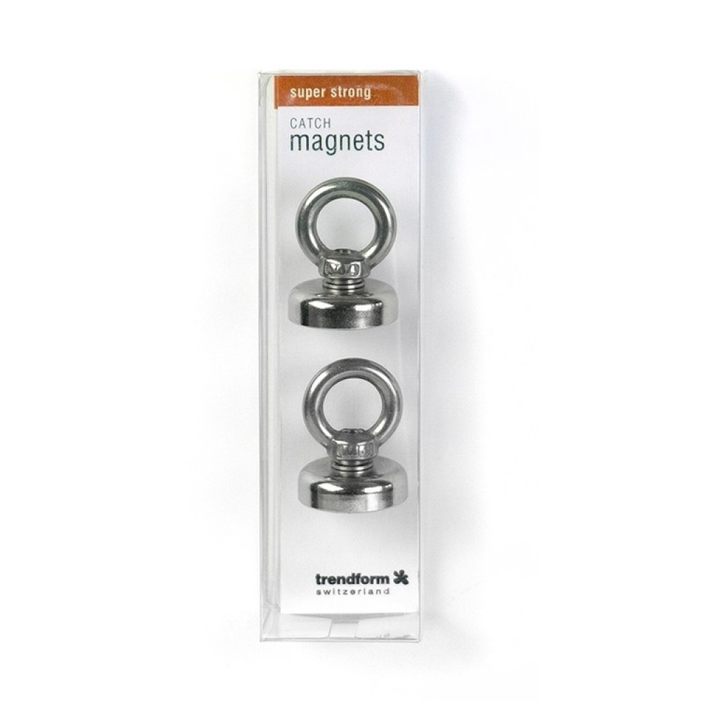 Magnetiska ringar, CATCH, superstark, 2st, silver i gruppen Förvaring / Magneter och självhäftande / Starka magneter hos SmartaSaker.se (42077)