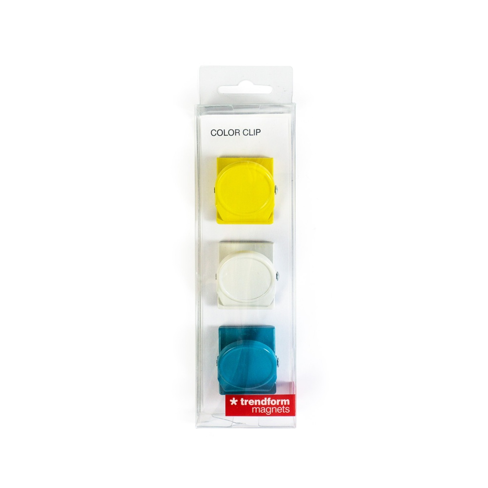 Magnetklämmor, 3 st, COLOR CLIP, 3 x 2,3 x H 3,5 cm, Mix i gruppen Förvaring / Magneter och självhäftande / Magnetförvaring hos SmartaSaker.se (42079)