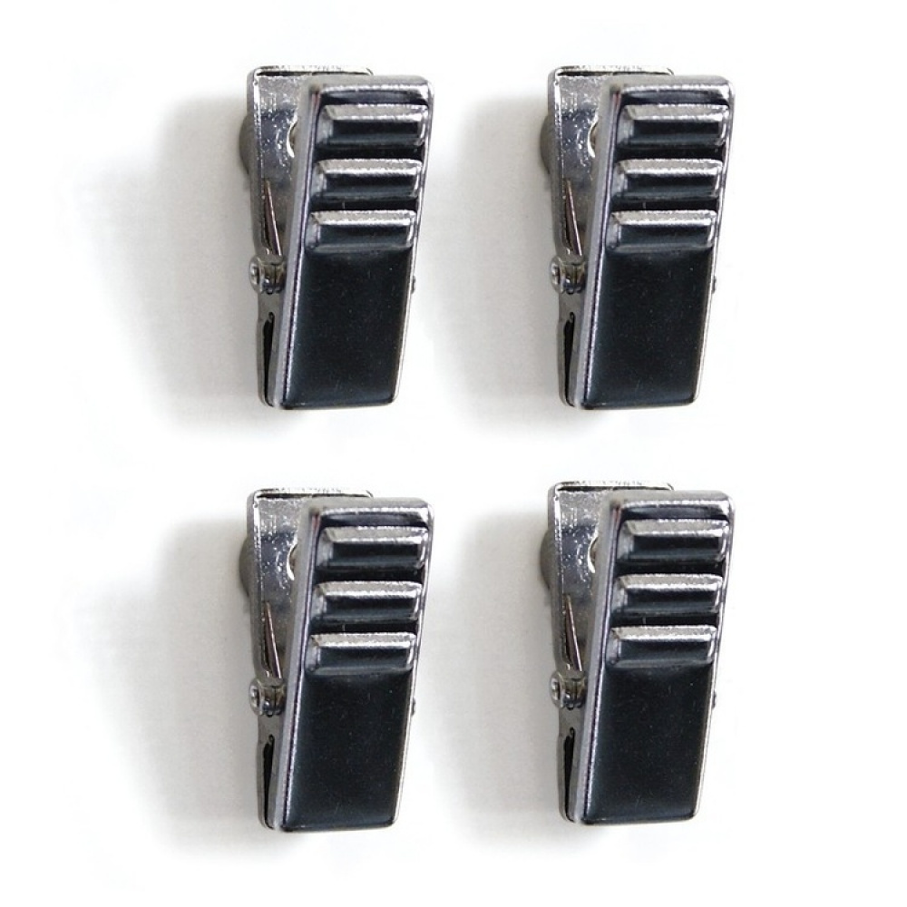 Magnetklämmor, Små, 4 st, CLIPPER, 1 x H 2,5 cm, silver i gruppen Förvaring / Magneter och självhäftande / Magnetförvaring hos SmartaSaker.se (42085)