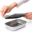 Matlåda i metall, 1,1 L, BRABANTIA MAKE & TAKE MEDIUM LUNCH BOX, 14,4 x 20,6 x H 5,8 cm, Silver Matlåda i metall, 1,1 L, BRABANTIA MAKE & TAKE MEDIUM LUNCH BOX, 14,4 x 20,6 x H 5,8 cm, Silver