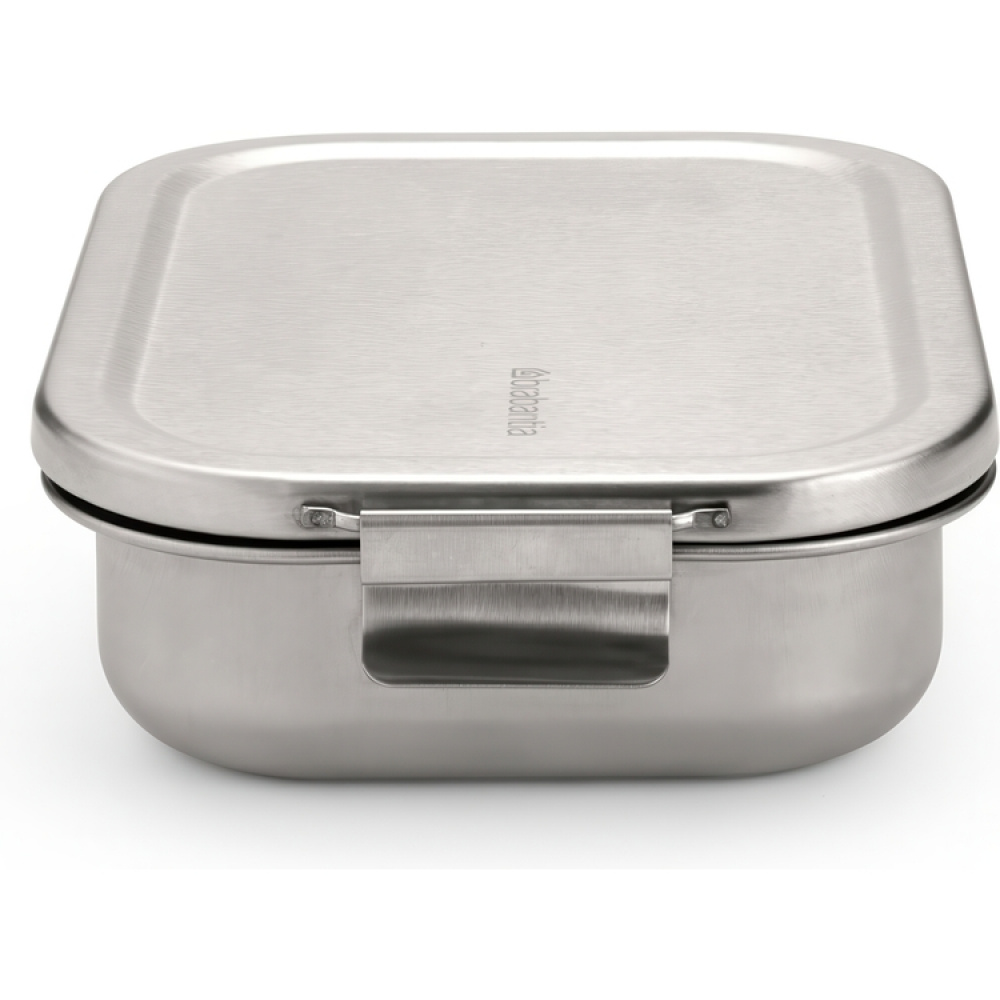 Matlåda i metall, 1,1 L, BRABANTIA MAKE & TAKE MEDIUM LUNCH BOX, 14,4 x 20,6 x H 5,8 cm, Silver i gruppen Förvaring / Köksförvaring / Matlådor / Matlådor i metall hos SmartaSaker.se (42109)