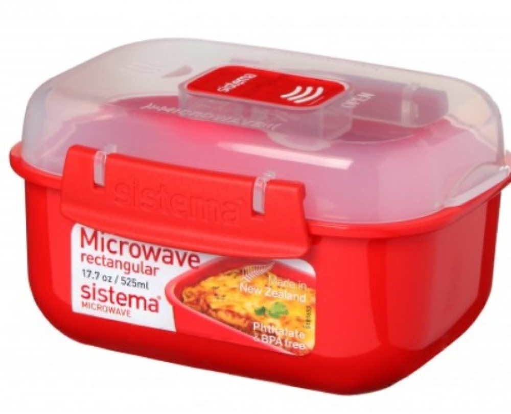 Matlåda för micro, MICROWAVE RECTANGULAR SMALL, 14,5 x 11 x H 8 cm, Röd i gruppen Förvaring / Köksförvaring / Matlådor / Plast hos SmartaSaker.se (42112)