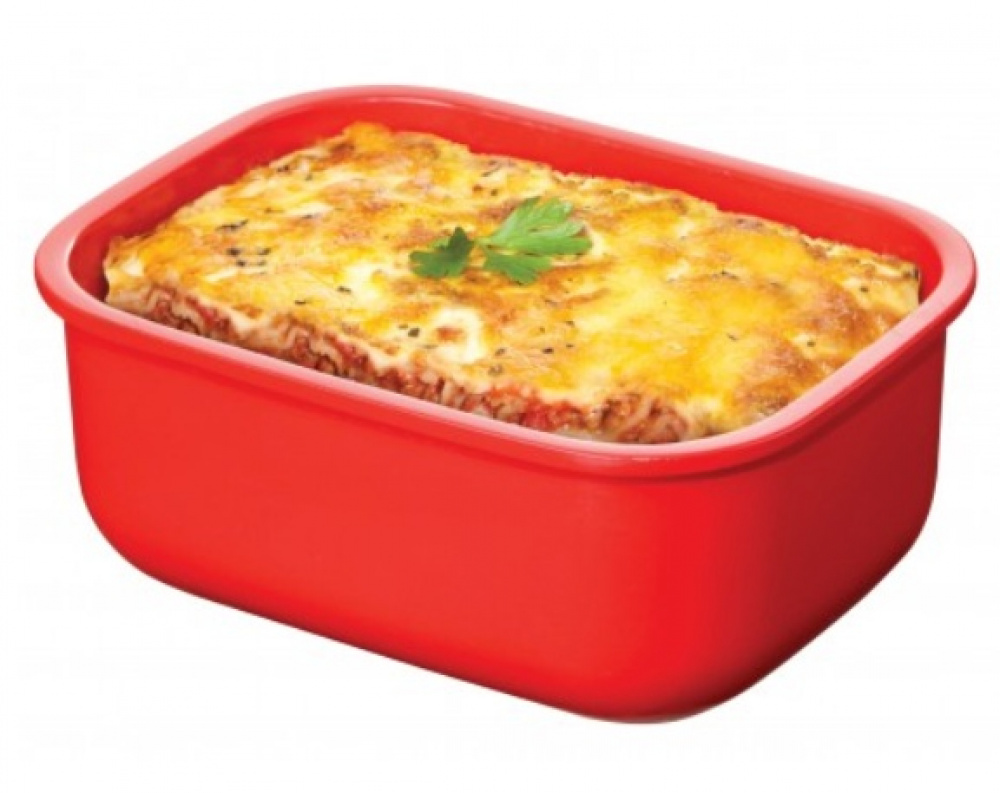 Matlåda för micro, MICROWAVE RECTANGULAR SMALL, 14,5 x 11 x H 8 cm, Röd i gruppen Förvaring / Köksförvaring / Matlådor / Plast hos SmartaSaker.se (42112)