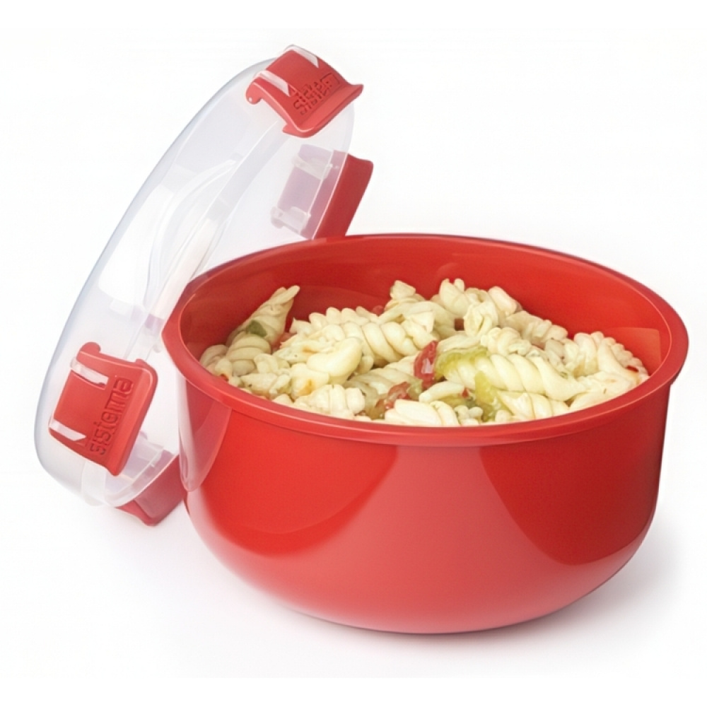Matlåda för micron, MICROWAVE ROUND, Ø15,6 x H 9,5 cm, Röd i gruppen Förvaring / Köksförvaring / Matlådor / Matlådor i plast hos SmartaSaker.se (42113)