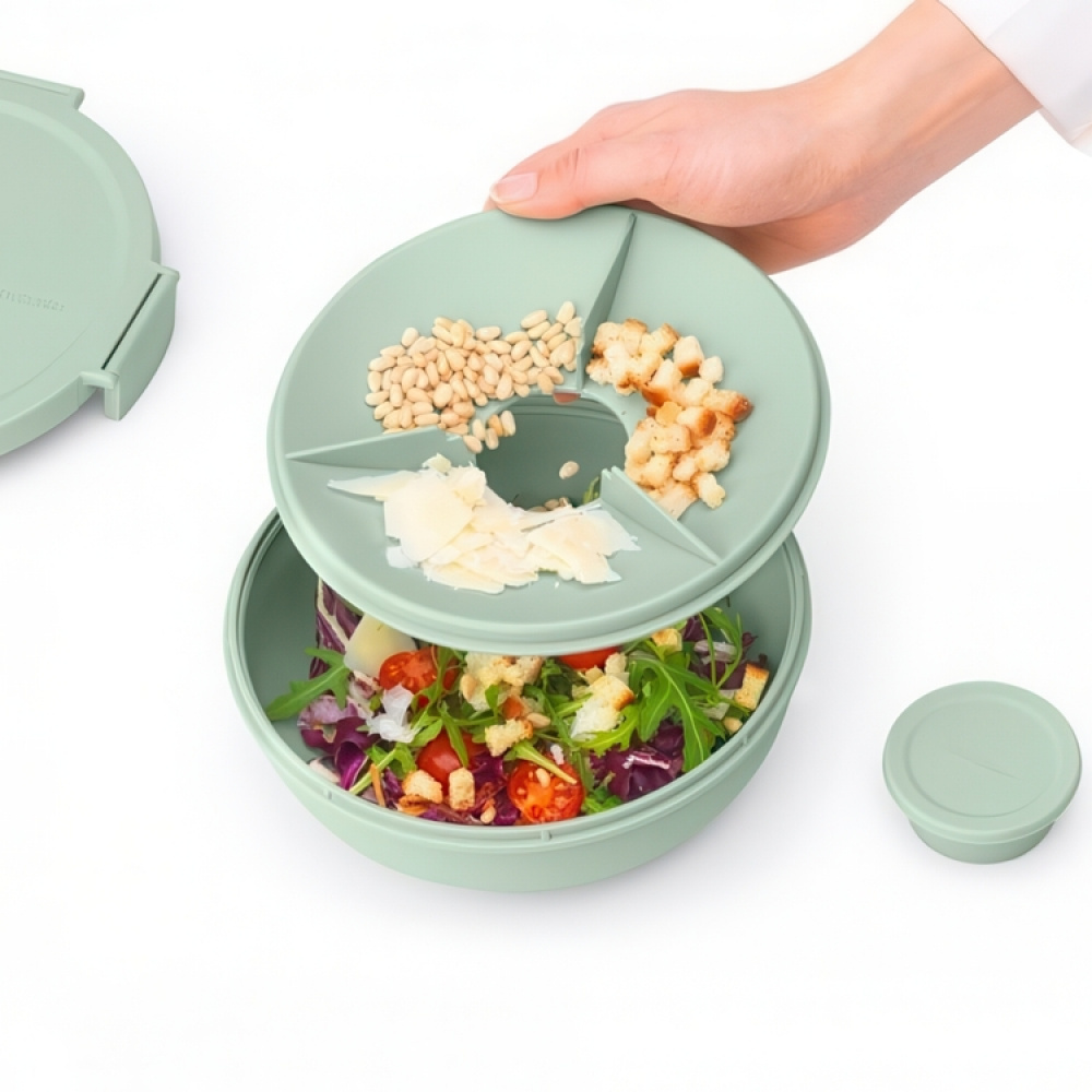 Matlåda för sallad, 1,3 L, BRABANTIA MAKE & TAKE SALAD BOWL, Ø 21 x H 7,5 cm i gruppen Förvaring / Köksförvaring / Matlådor / SmartStore matlådor hos SmartaSaker.se (42114)