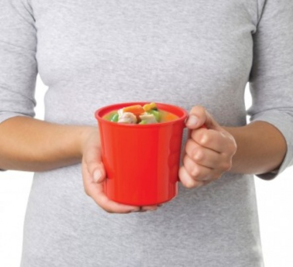 Matlåda för soppa, 66 ml, MICROWAVE, 14 x 11 x H 12 cm, Röd i gruppen Förvaring / Köksförvaring / Matlådor / Plast hos SmartaSaker.se (42116)