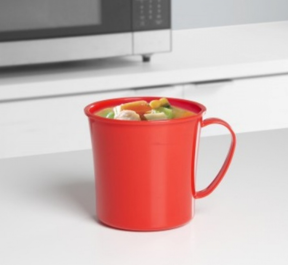 Matlåda för soppa, 66 ml, MICROWAVE, 14 x 11 x H 12 cm, Röd i gruppen Förvaring / Köksförvaring / Matlådor / Plast hos SmartaSaker.se (42116)