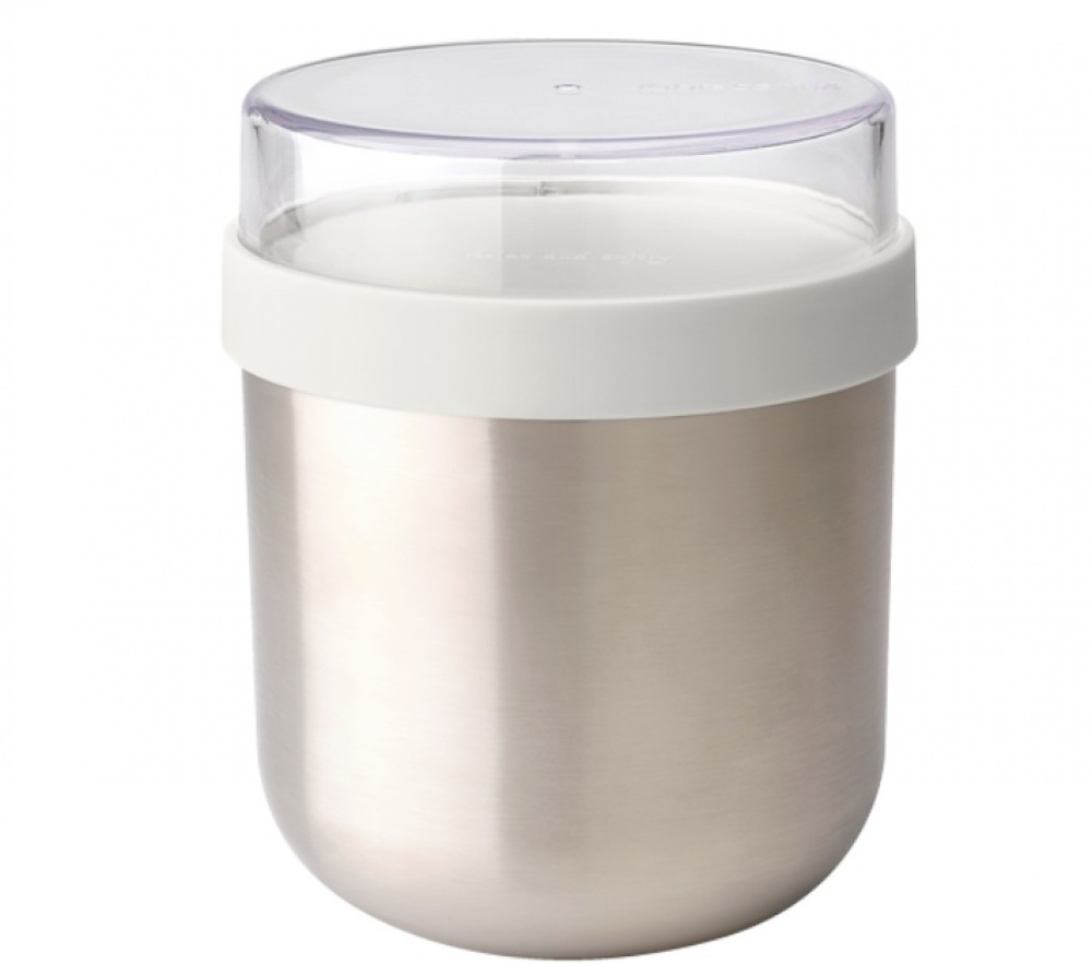 Matlåda i stål, 0,5 L, BRABANTIA MAKE & TAKE TERMOS, Ã˜ 11 x H 13,5 cm, Silver / Ljusgrå i gruppen Förvaring / Köksförvaring / Matlådor / Metall hos SmartaSaker.se (42117)