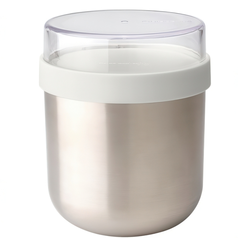 Matlåda i stål, 0,5 L, BRABANTIA MAKE & TAKE TERMOS, Ø11 x H 13,5 cm, Silver / Ljusgrå i gruppen Förvaring / Köksförvaring / Matlådor / Matlådor i metall hos SmartaSaker.se (42117)