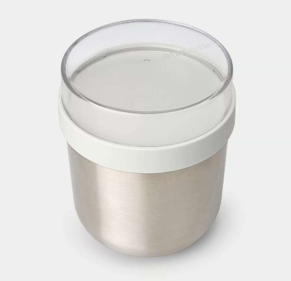 Matlåda i stål, 0,5 L, BRABANTIA MAKE & TAKE TERMOS, Ã˜ 11 x H 13,5 cm, Silver / Ljusgrå i gruppen Förvaring / Köksförvaring / Matlådor / Metall hos SmartaSaker.se (42117)