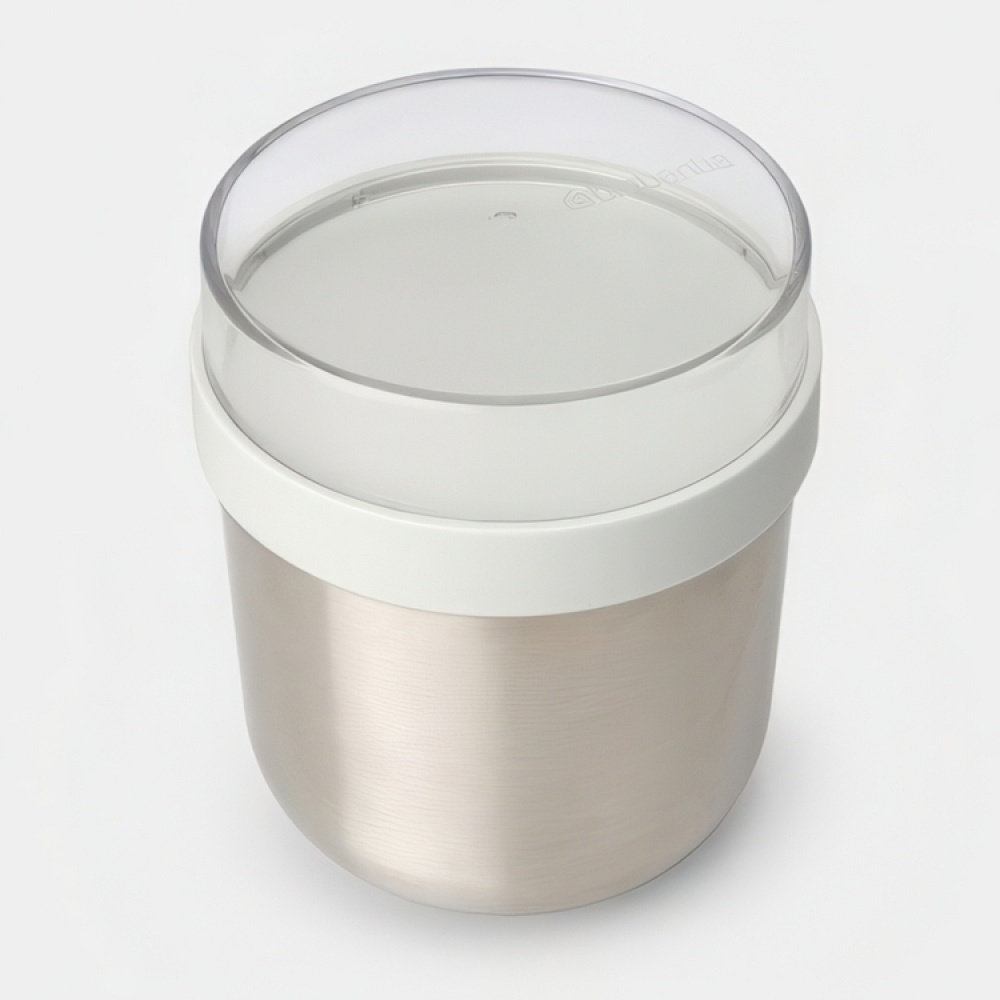 Matlåda i stål, 0,5 L, BRABANTIA MAKE & TAKE TERMOS, Ø11 x H 13,5 cm, Silver / Ljusgrå i gruppen Förvaring / Köksförvaring / Matlådor / Matlådor i metall hos SmartaSaker.se (42117)