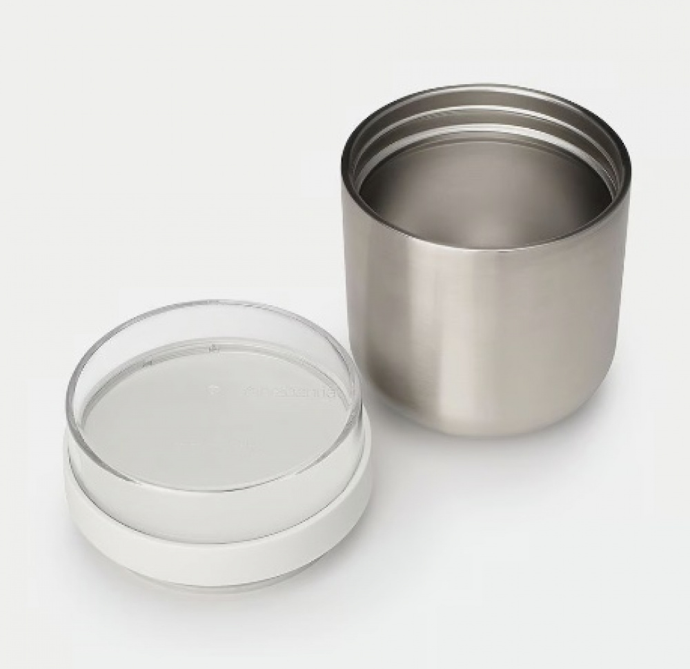 Matlåda i stål, 0,5 L, BRABANTIA MAKE & TAKE TERMOS, Ã˜ 11 x H 13,5 cm, Silver / Ljusgrå i gruppen Förvaring / Köksförvaring / Matlådor / Metall hos SmartaSaker.se (42117)