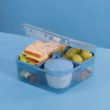 Matlåda med fack och burk, 1,25 Liter, SISTEMA OCEAN BOUND BENTO CUBE Matlåda med fack och burk, 1,25 Liter, SISTEMA OCEAN BOUND BENTO CUBE