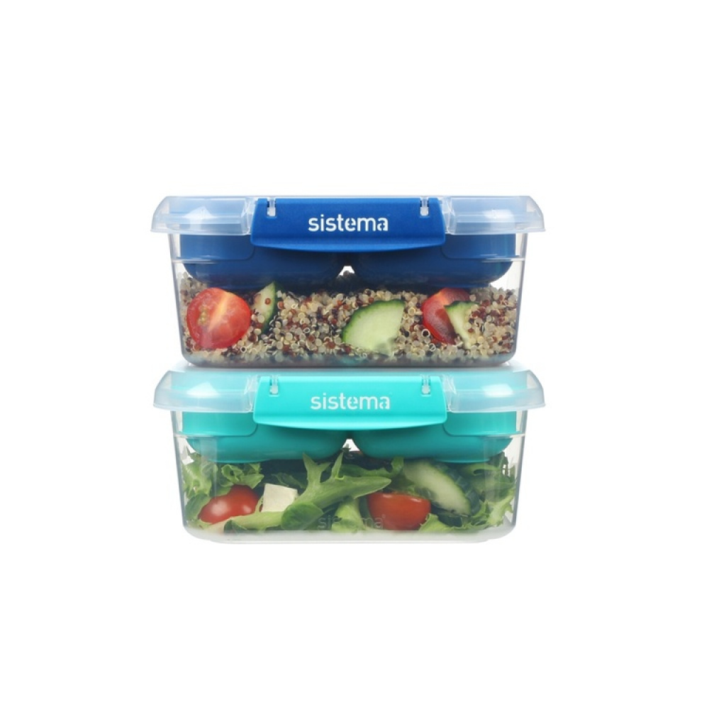 Matlåda med fack, 1,15 Liter, SISTEMA STAX TO GO i gruppen Förvaring / Köksförvaring / Matlådor / Lunchlådor och Bento hos SmartaSaker.se (42125)