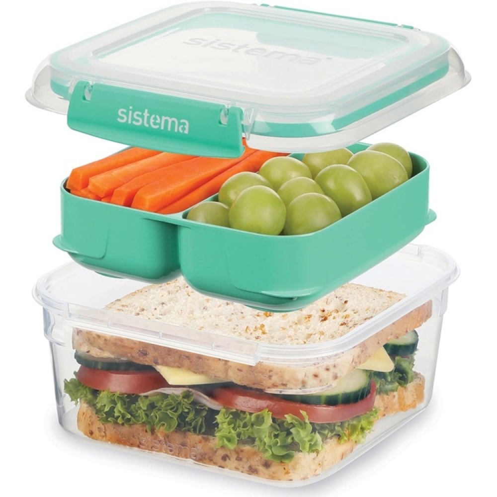 Matlåda med fack, 1,15 Liter, SISTEMA STAX TO GO i gruppen Förvaring / Köksförvaring / Matlådor / Lunchlådor och Bento hos SmartaSaker.se (42125)