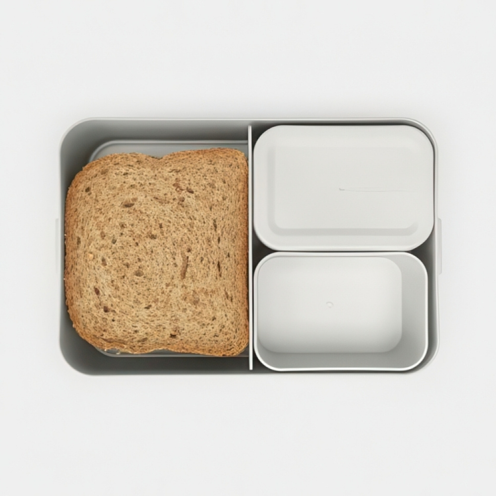 Matlåda med fack, 2 L, BRABANTIA MAKE & TAKE LARGE BENTO BOX , 25,5 x 16,7 x H 6,2 cm i gruppen Förvaring / Köksförvaring / Matlådor / SmartStore matlådor hos SmartaSaker.se (42127)