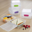 Matlåda uppdelad i fack, 1,4 L, LUNCH CUBE TO GO, Transparent / Mint Matlåda uppdelad i fack, 1,4 L, LUNCH CUBE TO GO, Transparent / Mint