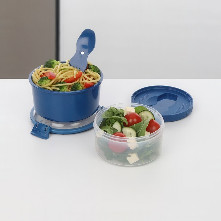 Matlåda uppdelad i fack, 965 ml, LUNCH STACK TO GO, Ø 13 cm x H 13 cm i gruppen Förvaring / Köksförvaring / Matlådor / SmartStore matlådor hos SmartaSaker.se (42133)