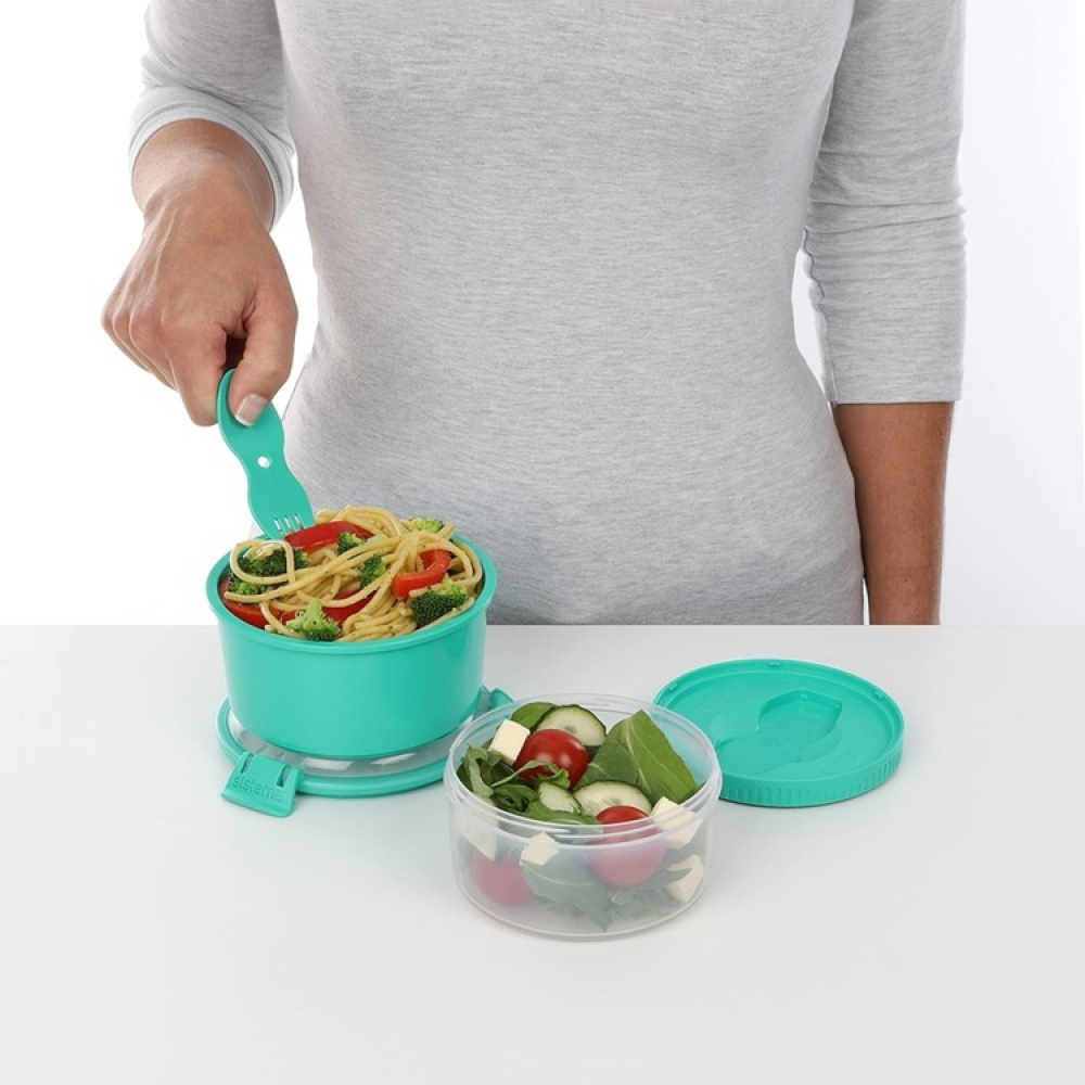 Matlåda uppdelad i fack, 965 ml, LUNCH STACK TO GO, Ø 13 cm x H 13 cm i gruppen Förvaring / Köksförvaring / Matlådor / SmartStore matlådor hos SmartaSaker.se (42133)
