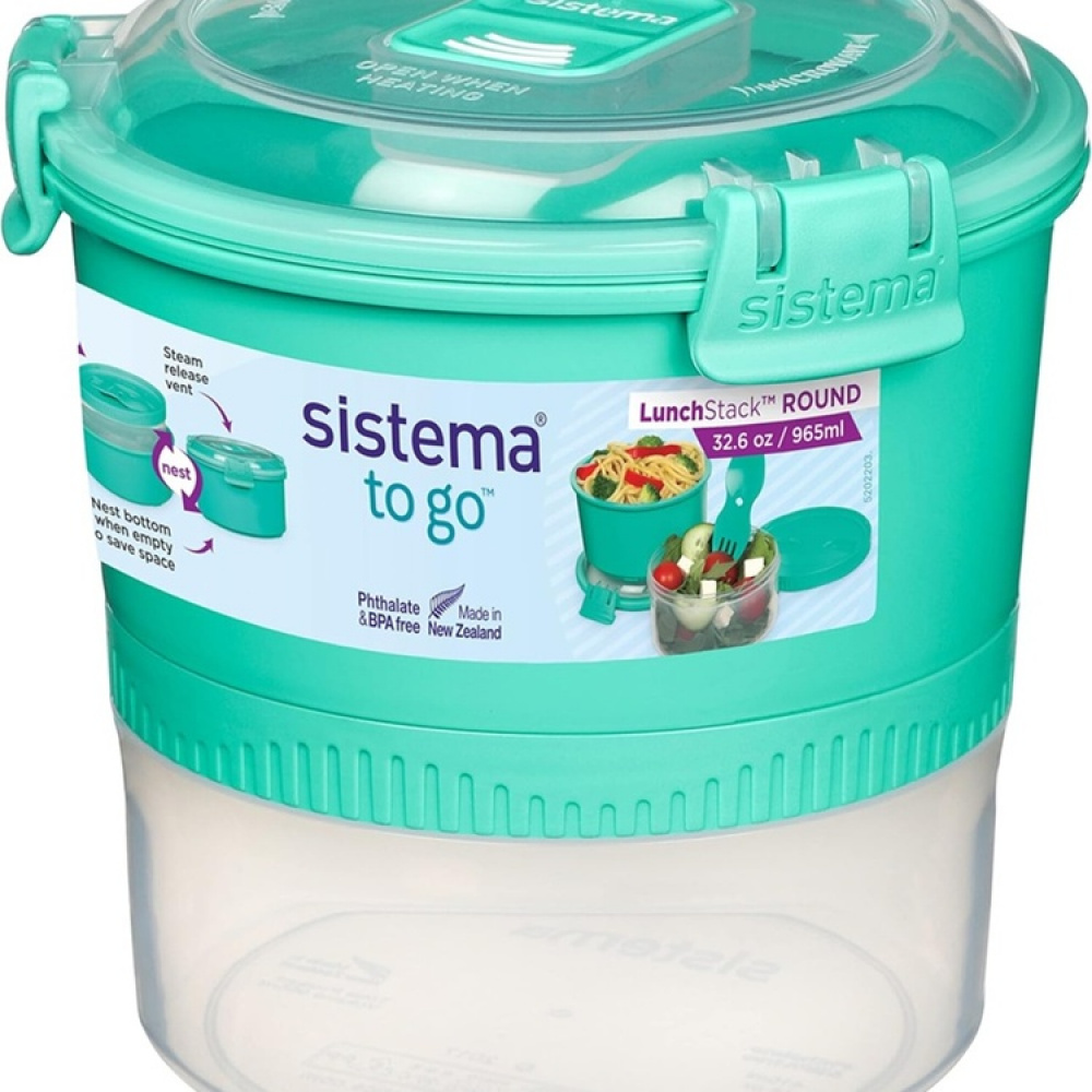 Matlåda uppdelad i fack, 965 ml, LUNCH STACK TO GO, Ø 13 cm x H 13 cm i gruppen Förvaring / Köksförvaring / Matlådor / SmartStore matlådor hos SmartaSaker.se (42133)