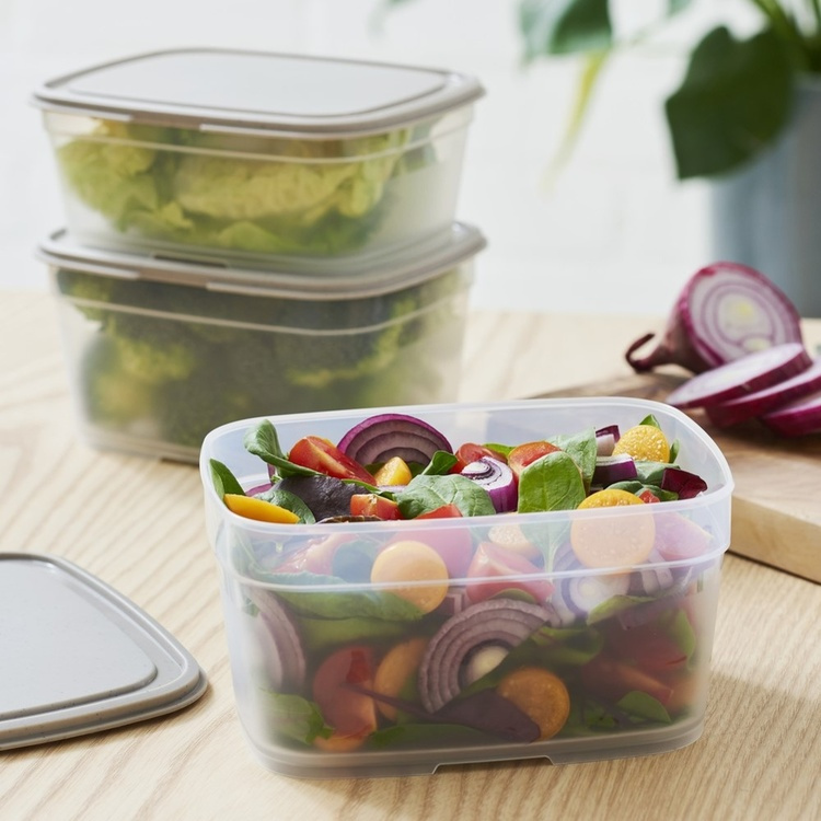 Matlåda, 1L, SMARTSTORE SUSTAIN, Transparent / Earl grey i gruppen Förvaring / Köksförvaring / Matlådor / Matlådor i plast hos SmartaSaker.se (42135)