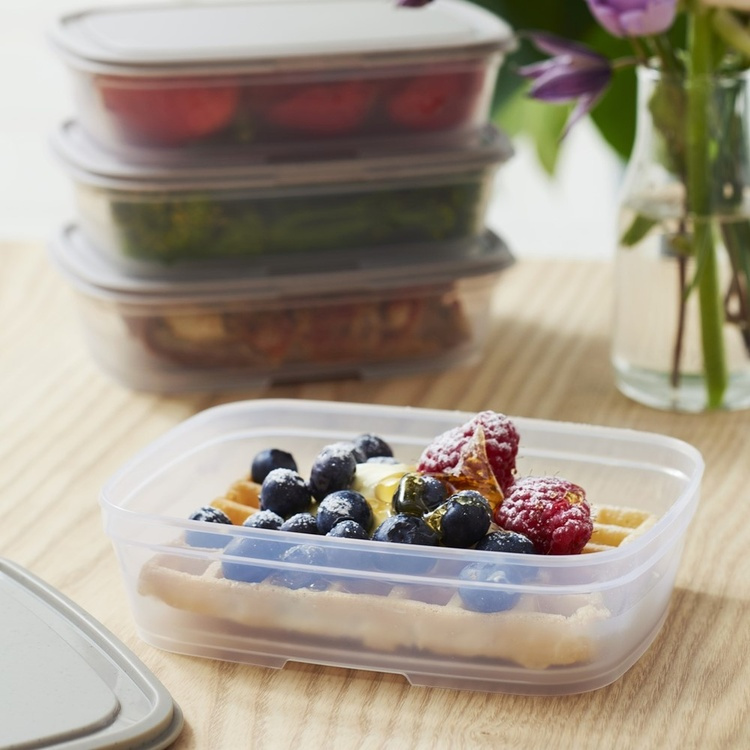 Matlåda, 0,5 L, SMARTSTORE SUSTAIN, Transparent / Earl grey i gruppen Förvaring / Köksförvaring / Matlådor / Matlådor i plast hos SmartaSaker.se (42140)