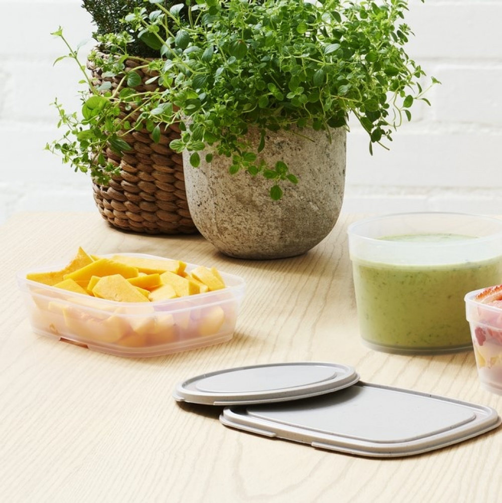 Matlåda, 0,5 L, SMARTSTORE SUSTAIN, Transparent / Earl grey i gruppen Förvaring / Köksförvaring / Matlådor / Plast hos SmartaSaker.se (42140)