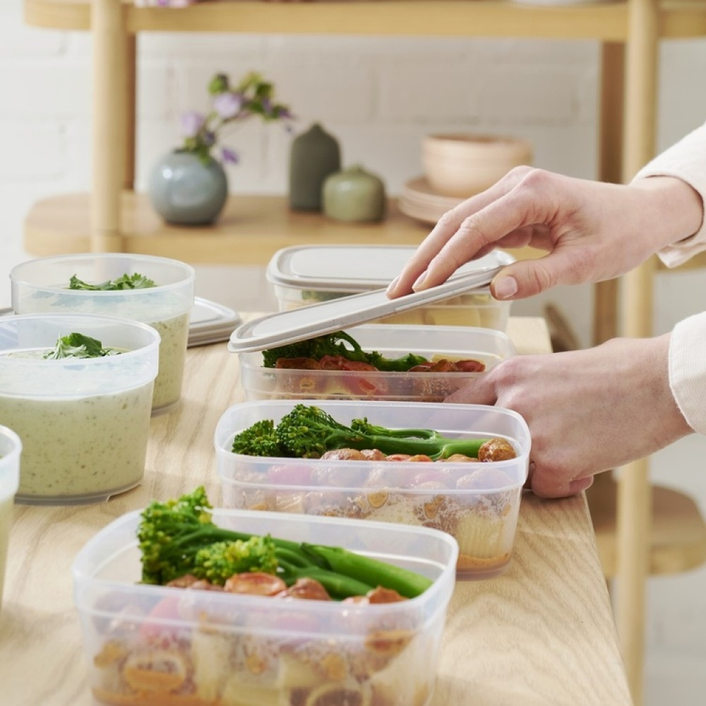 Matlåda, 0,8 L, SMARTSTORE SUSTAIN, Transparent / Earl grey i gruppen Förvaring / Köksförvaring / Matlådor / Matlådor i plast hos SmartaSaker.se (42143)