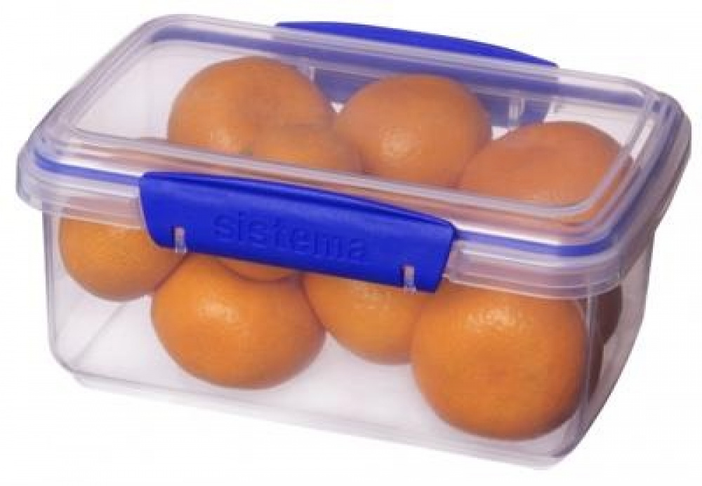 Matlåda, 1 L, KLIP IT, 17,5 x 12 x H 8 cm, Klar / Blå i gruppen Förvaring / Köksförvaring / Matlådor / Plast hos SmartaSaker.se (42144)