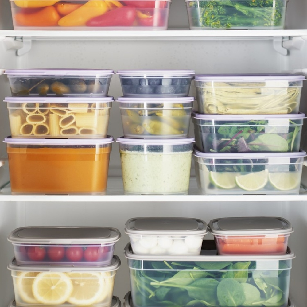 Matlåda, 1 L, SMARTSTORE FRESH, Transparent / Lila i gruppen Förvaring / Köksförvaring / Matlådor / SmartStore matlådor hos SmartaSaker.se (42146)