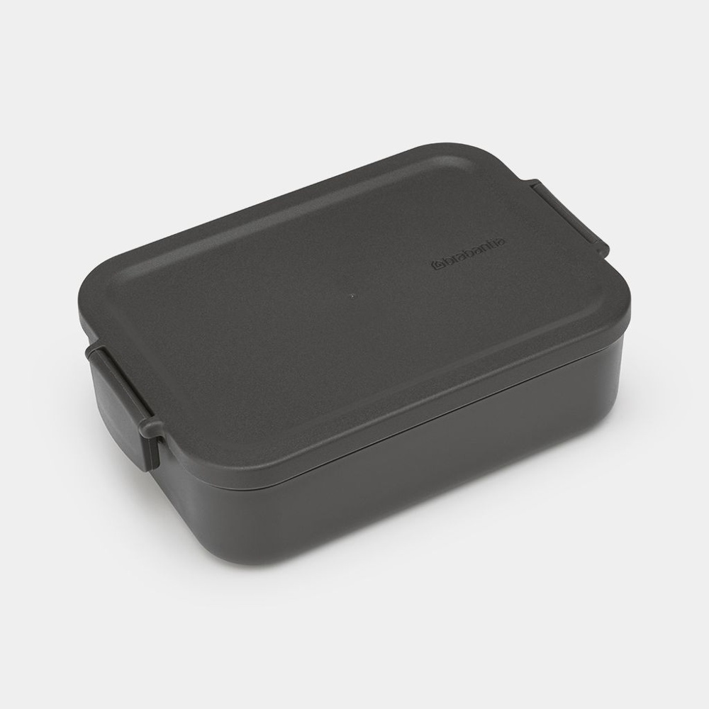 Matlåda, 1,1 L, BRABANTIA MAKE & TAKE MEDIUM LUNCH BOX , 20 x 13,5 x H 5,5 cm, Mörkgrå i gruppen Förvaring / Köksförvaring / Matlådor / Plast hos SmartaSaker.se (42149)