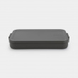 Matlåda, 1,1 L, BRABANTIA MAKE & TAKE FLAT LUNCH BOX , 25,5 x 16,7 x H 3,7 cm, Mörkgrå  Matlåda, 1,1 L, BRABANTIA MAKE & TAKE FLAT LUNCH BOX , 25,5 x 16,7 x H 3,7 cm, Mörkgrå