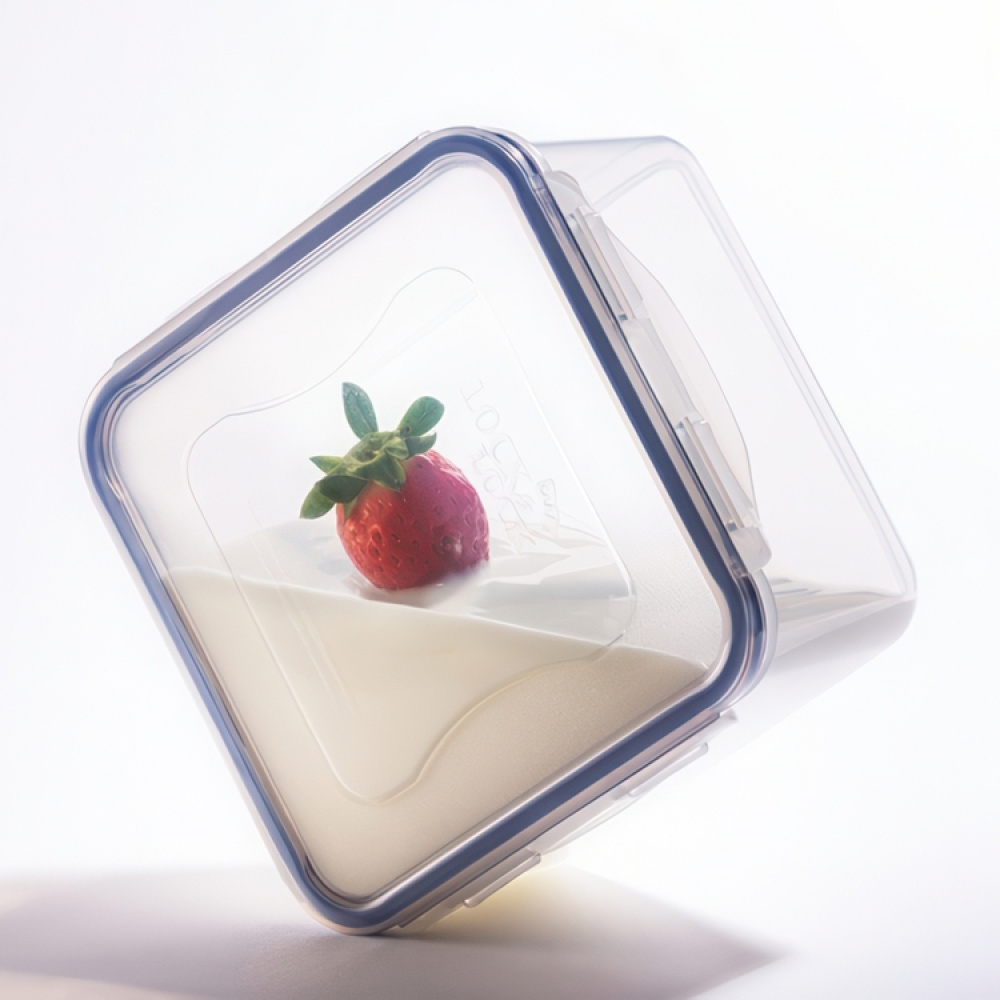 Matlåda, 1,1 L, LOCK & LOCK, 18 x 13 x H 9 cm, Klar / Blå i gruppen Förvaring / Köksförvaring / Matlådor / Matlådor i plast hos SmartaSaker.se (42152)