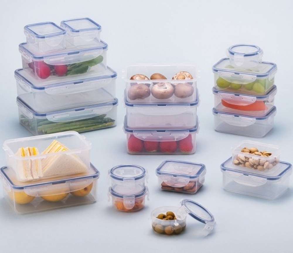 Matlåda, 1,1 L, LOCK & LOCK, 18 x 13 x H 9 cm, Klar / Blå i gruppen Förvaring / Köksförvaring / Matlådor / Plast hos SmartaSaker.se (42152)