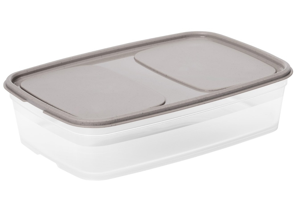 Matlåda, 1,6 L, SMARTSTORE SUSTAIN, Transparent / Earl grey i gruppen Förvaring / Köksförvaring / Matlådor / Plast hos SmartaSaker.se (42155)