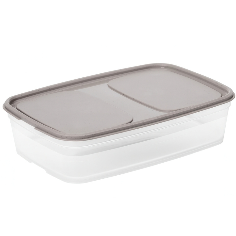 Matlåda, 1,6 L, SMARTSTORE SUSTAIN, Transparent / Earl grey i gruppen Förvaring / Köksförvaring / Matlådor / Matlådor i plast hos SmartaSaker.se (42155)