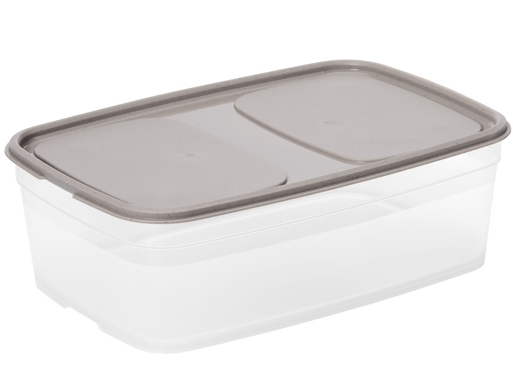 Matlåda, 2,2 L, SMARTSTORE SUSTAIN, Transparent / Earl grey i gruppen Förvaring / Köksförvaring / Matlådor / Plast hos SmartaSaker.se (42158)
