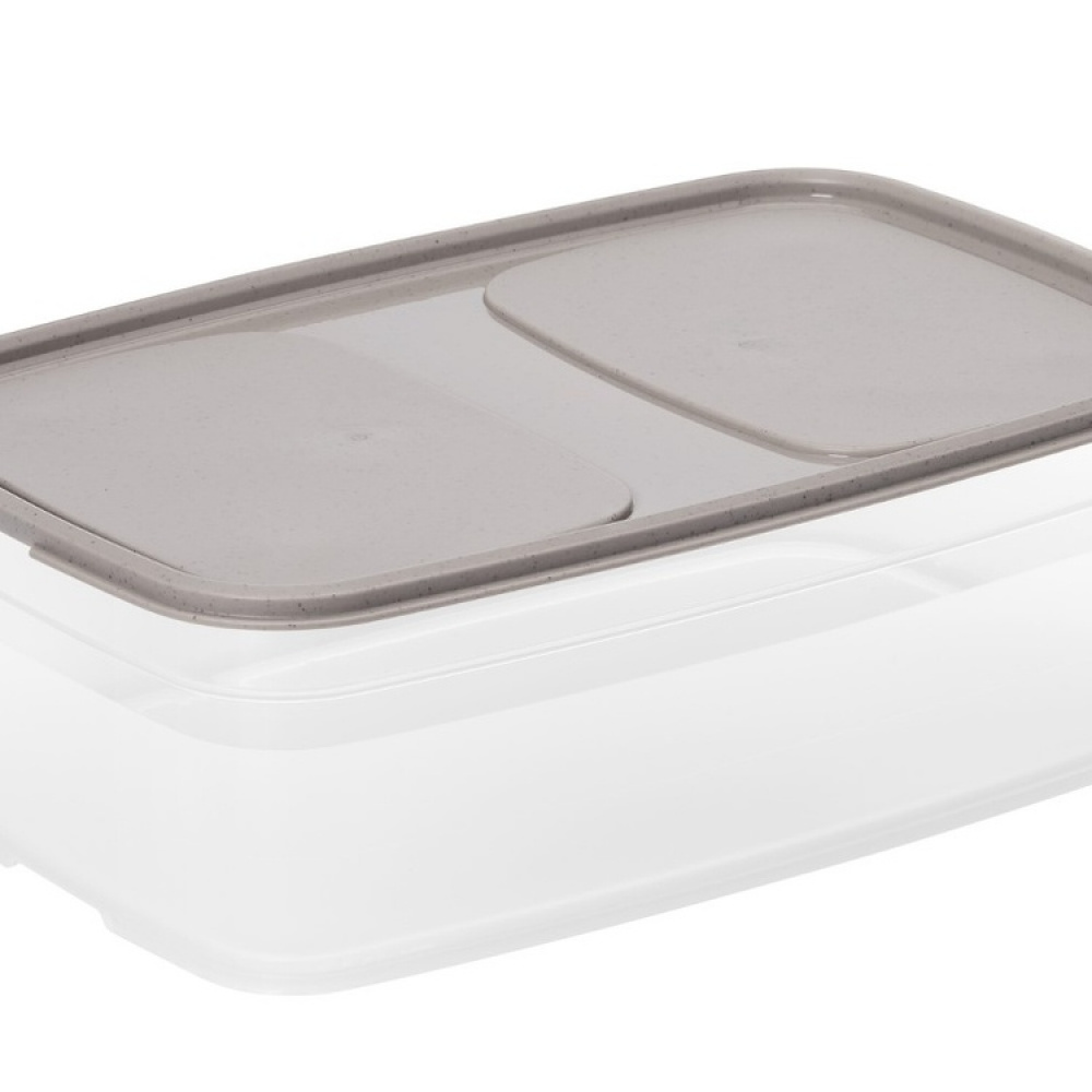 Matlåda, 2,2 L, SMARTSTORE SUSTAIN, Transparent / Earl grey i gruppen Förvaring / Köksförvaring / Matlådor / Matlådor i plast hos SmartaSaker.se (42158)