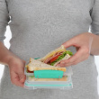 Matlåda, 450 ml, KLIP-IT SANDWICH, 15 x 15 x H 5 cm, Klar / Mint Matlåda, 450 ml, KLIP-IT SANDWICH, 15 x 15 x H 5 cm, Klar / Mint