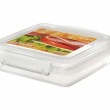 Matlåda, 450 ml, KLIP-IT WHITE SANDWICH, 15 x 15 x H 5 cm, Klar / Vit Matlåda, 450 ml, KLIP-IT WHITE SANDWICH, 15 x 15 x H 5 cm, Klar / Vit