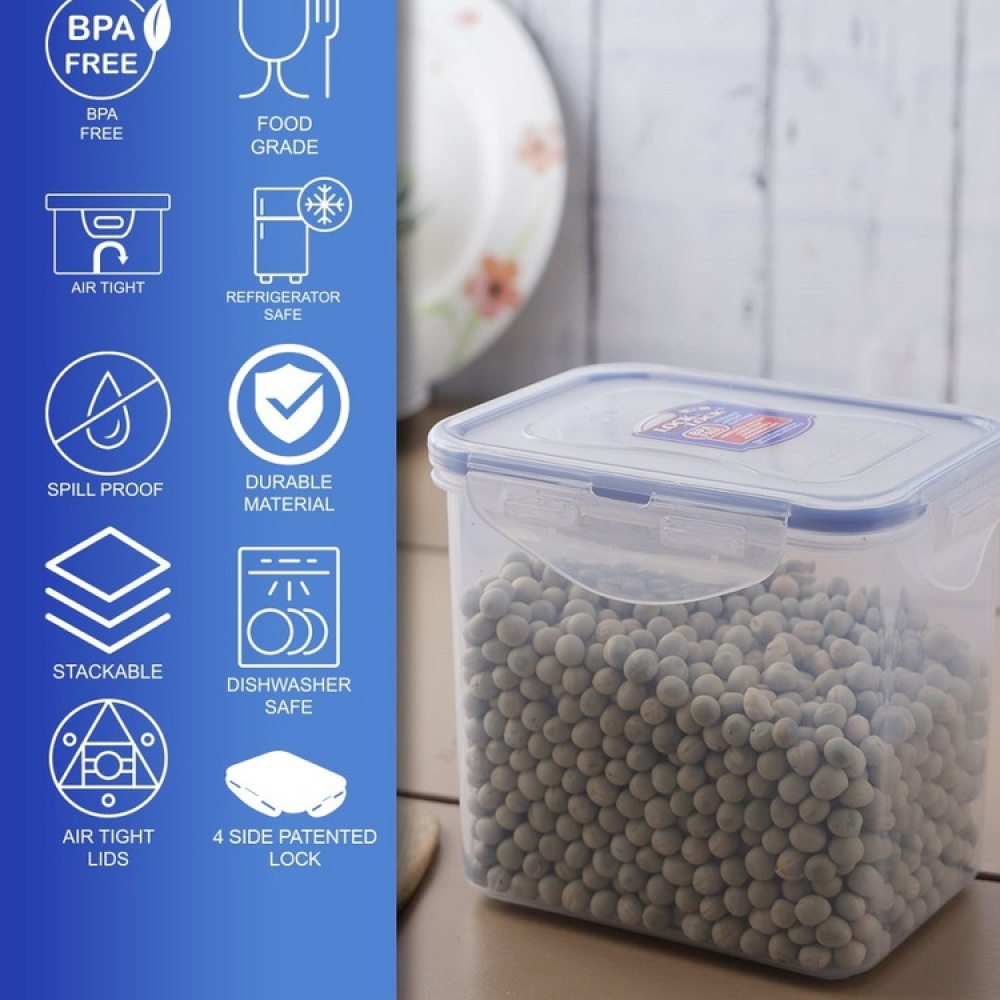 Matlåda, 850 ml, LOCK & LOCK, 13,7 x 10,4 x 12 cm, Klar / Blå i gruppen Förvaring / Köksförvaring / Matlådor / Matlådor i plast hos SmartaSaker.se (42162)