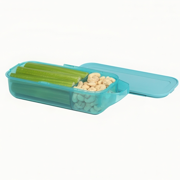 Matlåda, avlång, med fack, 445 ml, OCEAN BOUND SLIDE AND SNACK, 21,5 x 8 x H 5 cm i gruppen Förvaring / Köksförvaring / Matlådor / SmartStore matlådor hos SmartaSaker.se (42165)